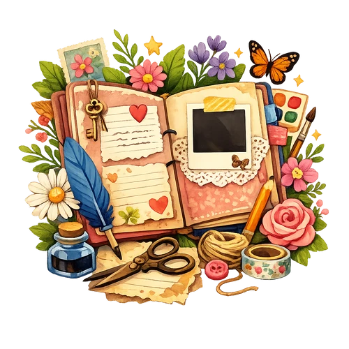 Floral Junk Journal Notes